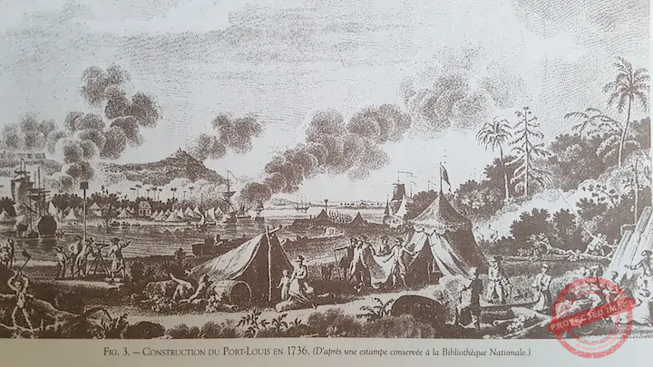 Port louis en 1736 1740